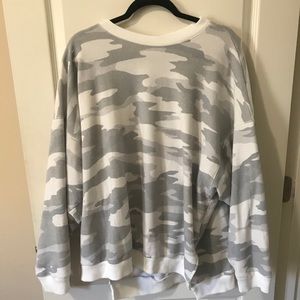Aerie Oversized Camo Crewneck Sweatshirt